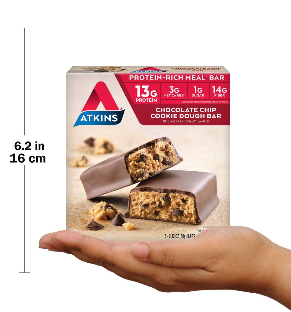 Atkins - Cookie Dough Protein Meal Bars (5 Bars)