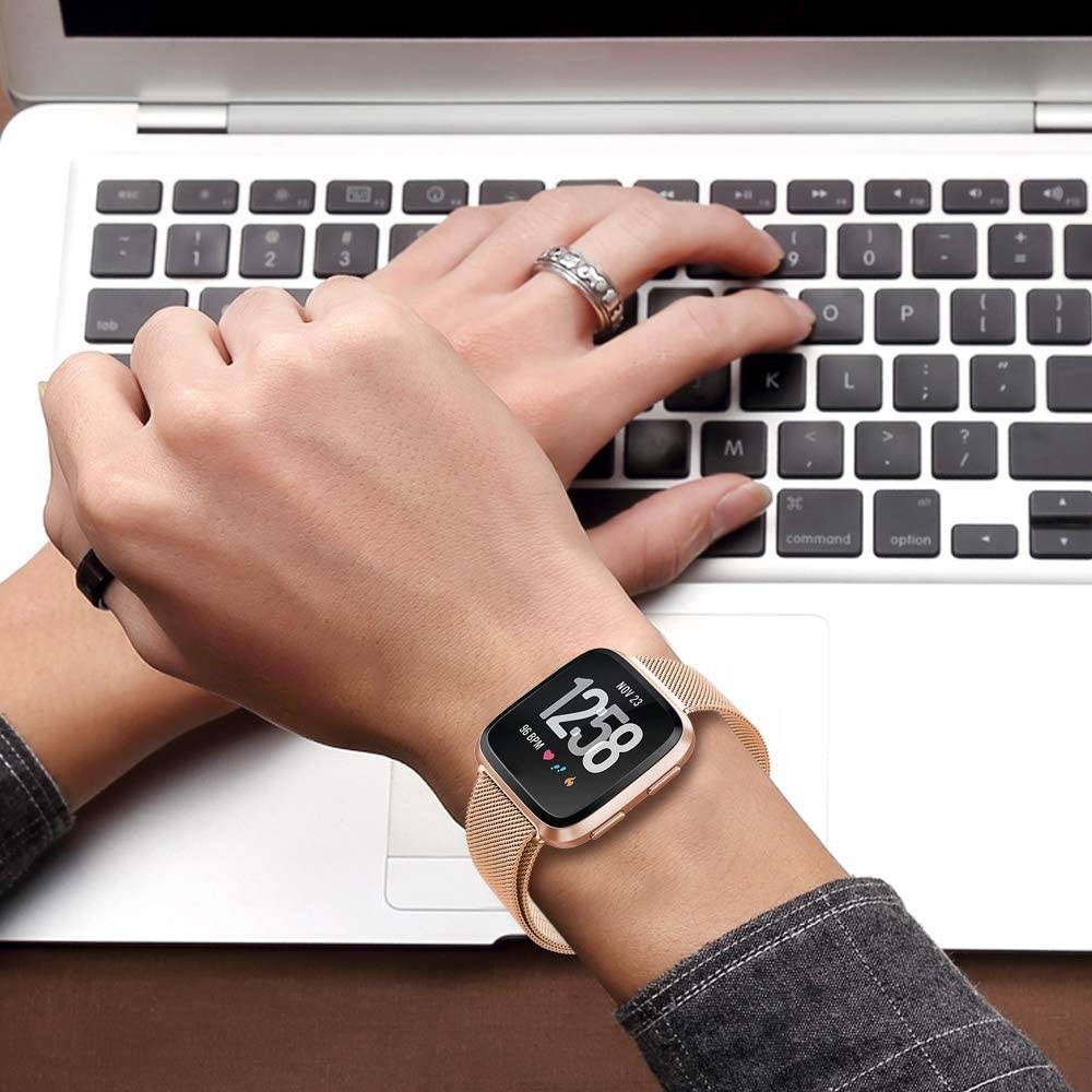Milanese Replacement Band for Fitbit Versa 3/ Fitbit Sense Watches  Silver