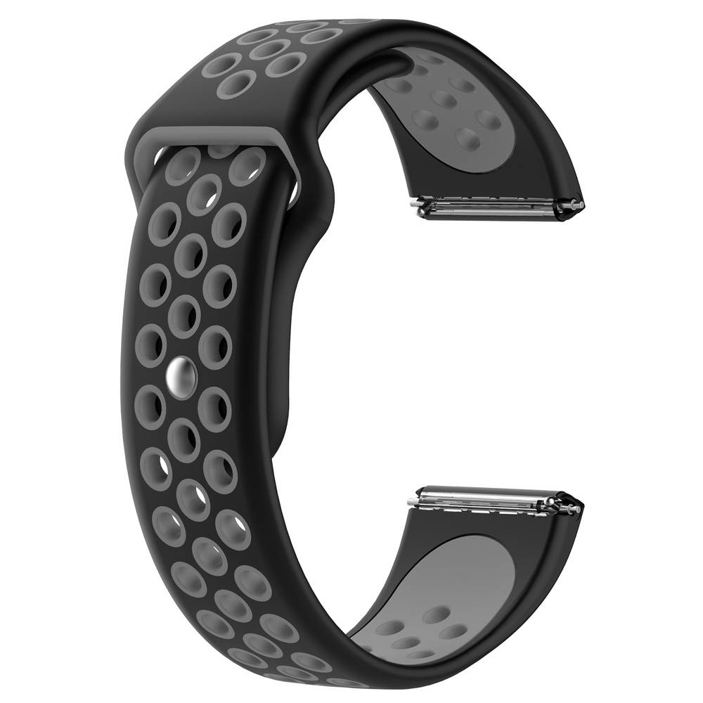 Sport Silicone Replacement Bands for Fitbit Versa / Versa Lite / Versa 2 Watch  Black & Green
