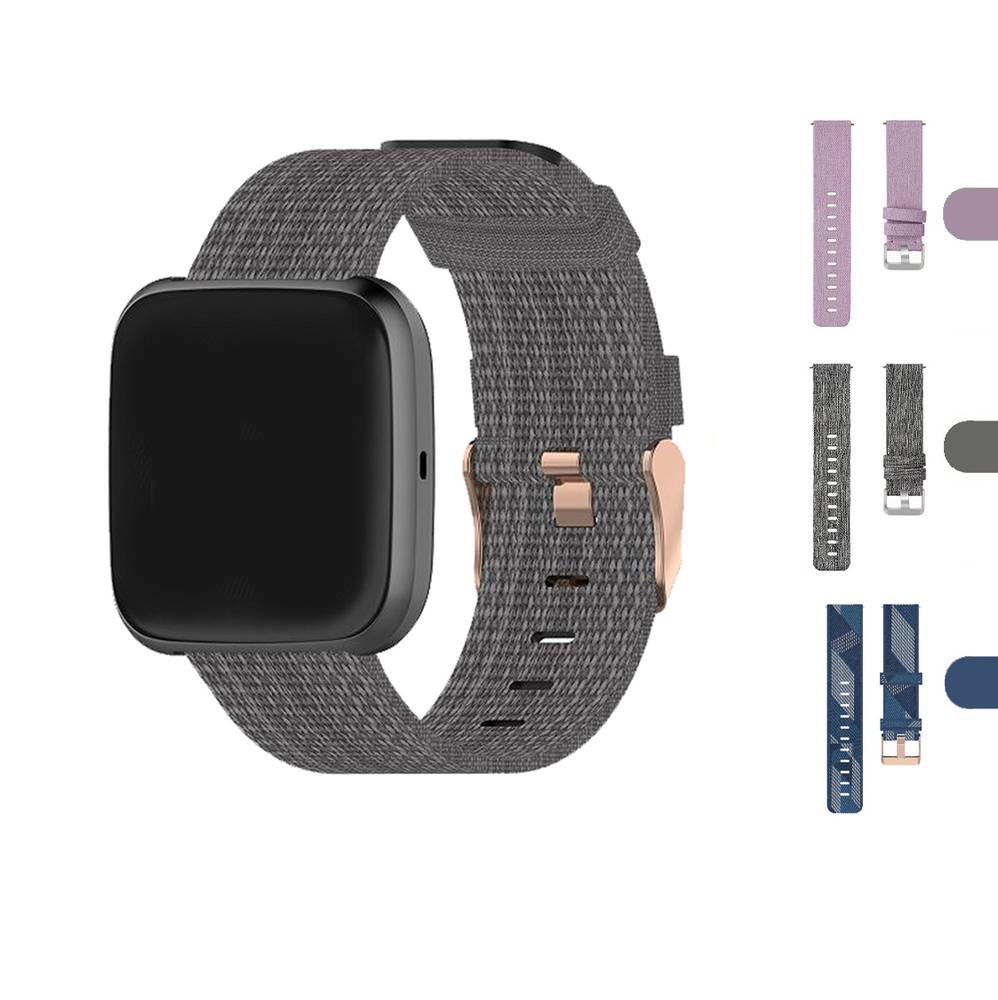 Woven Fabric Replacement Band for Fitbit Versa / Versa Lite / Versa 2 Watch  Purple