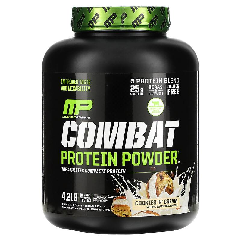 MusclePharm Combat Protein Powder (4 lbs)  Cookies and Cream