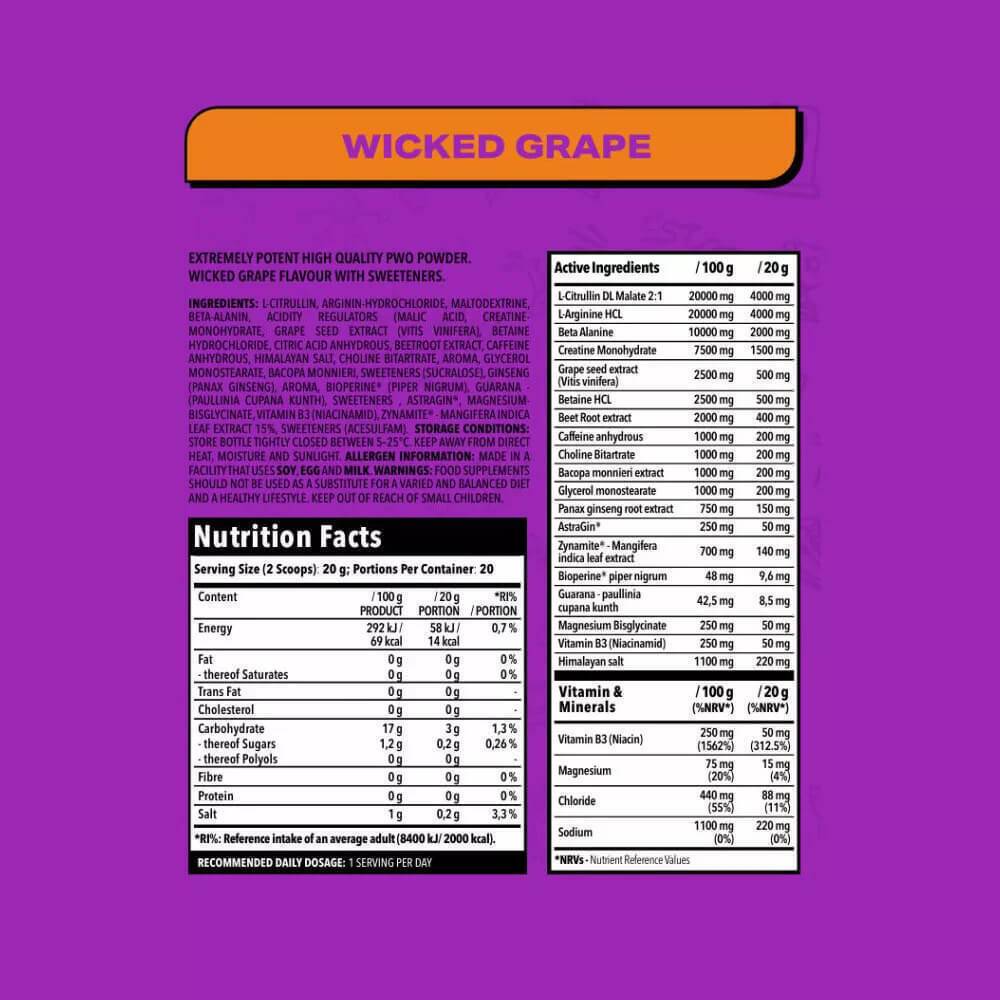  Nano Supps - Crave For Rush pre-workout (400 g) 