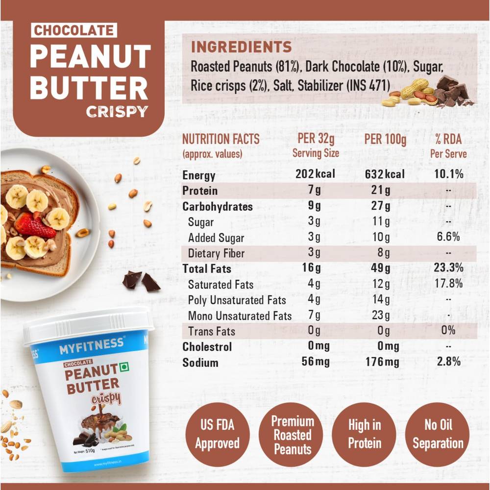 MYFITNESS - Peanut Butter (510 g)  Smooth