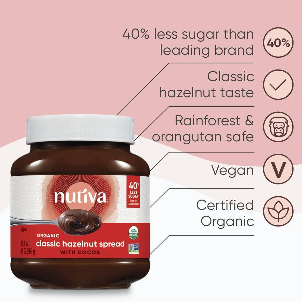 Nutiva Organic Classic Hazelnut Spread (369 g)