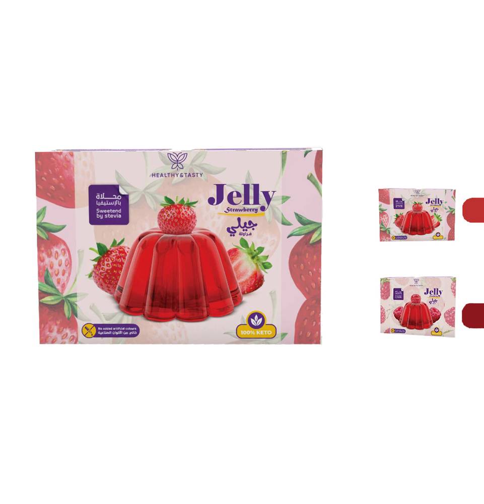 Healthy & Tasty - Jelly Sweetened With Stevia (4 Pcs)  Strawberry