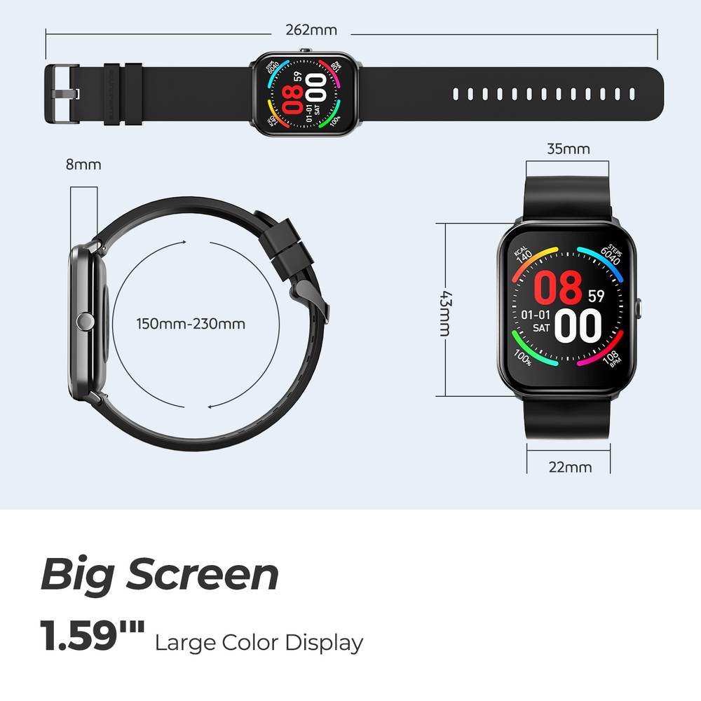 SoundPEATS Smart Watch, Model Watch1 (Updated Version)