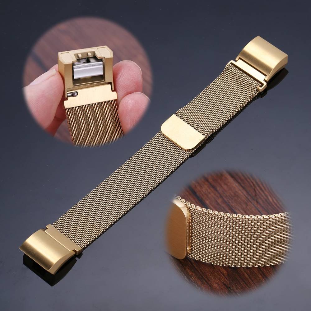 Stainless Steel Replacement Band for Fitbit Charge 2  Black