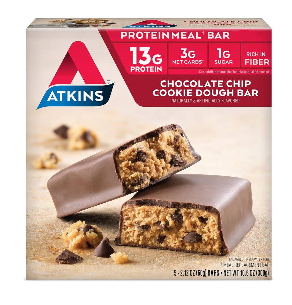 Atkins - Cookie Dough Protein Meal Bars (5 Bars)