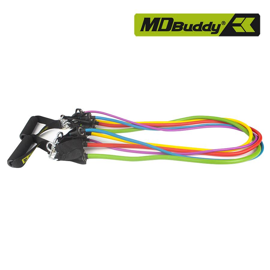 Resistance Bands Set of 5 with Accessory Kit
