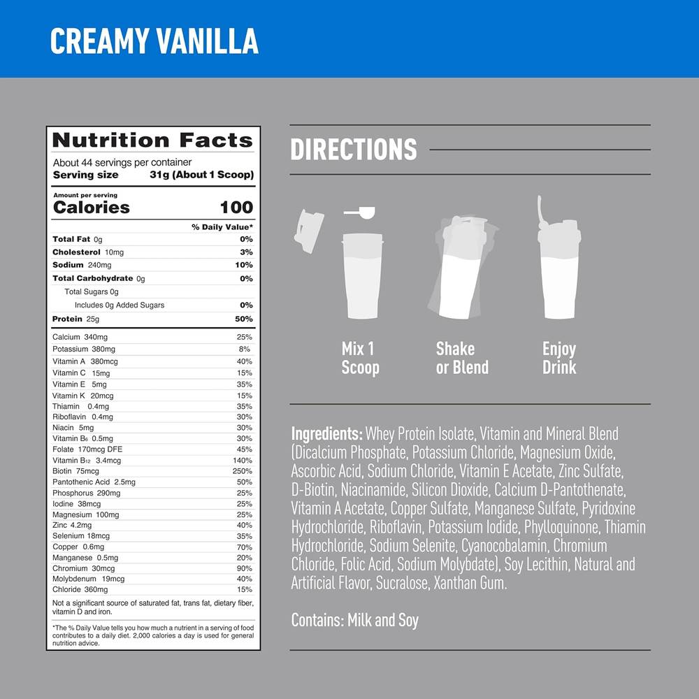 ايزو بيور - واي بروتين زيرو كارب (1.36 كجم) - Isopure - Whey Protein Isolate 