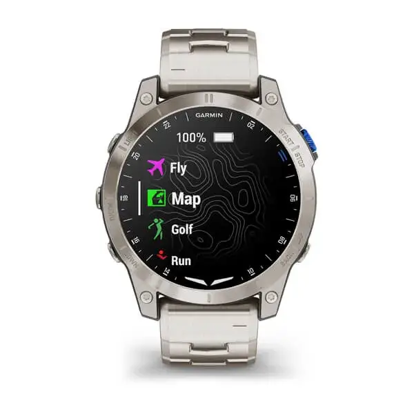 Garmin Watch For Aviators, Model D2 Mach 1  Titanium Bracelet