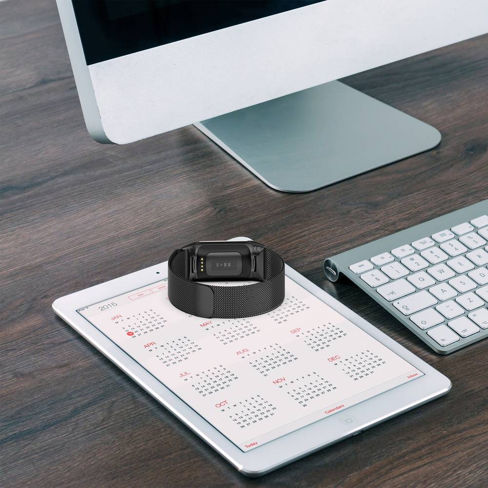 Stainless Steel Replacement Band For Fitbit Charge 5 / Charge 6 Watch  Grey