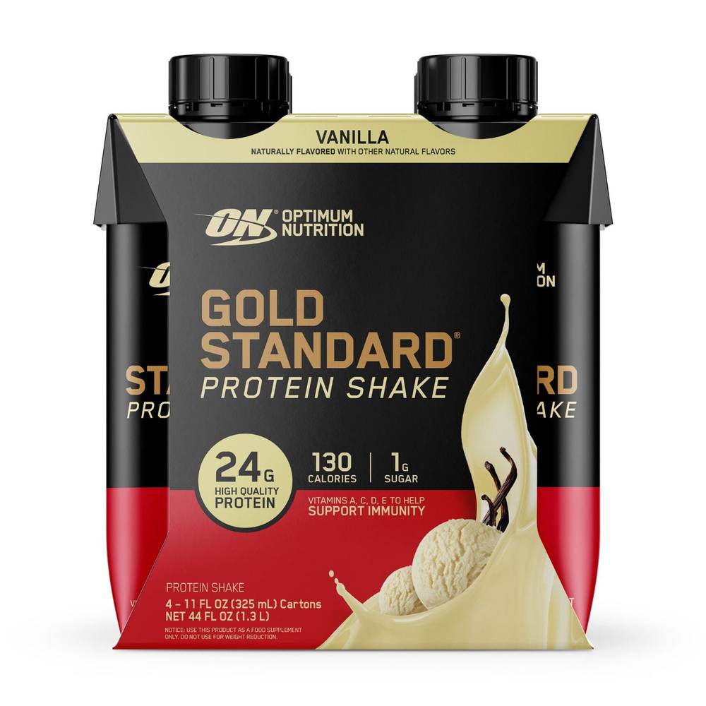  أوبتيموم - جولد ستاندرد مشروب بروتين جاهز للشرب (4 حبات) - Optimum Gold Standard Protein Shake   
