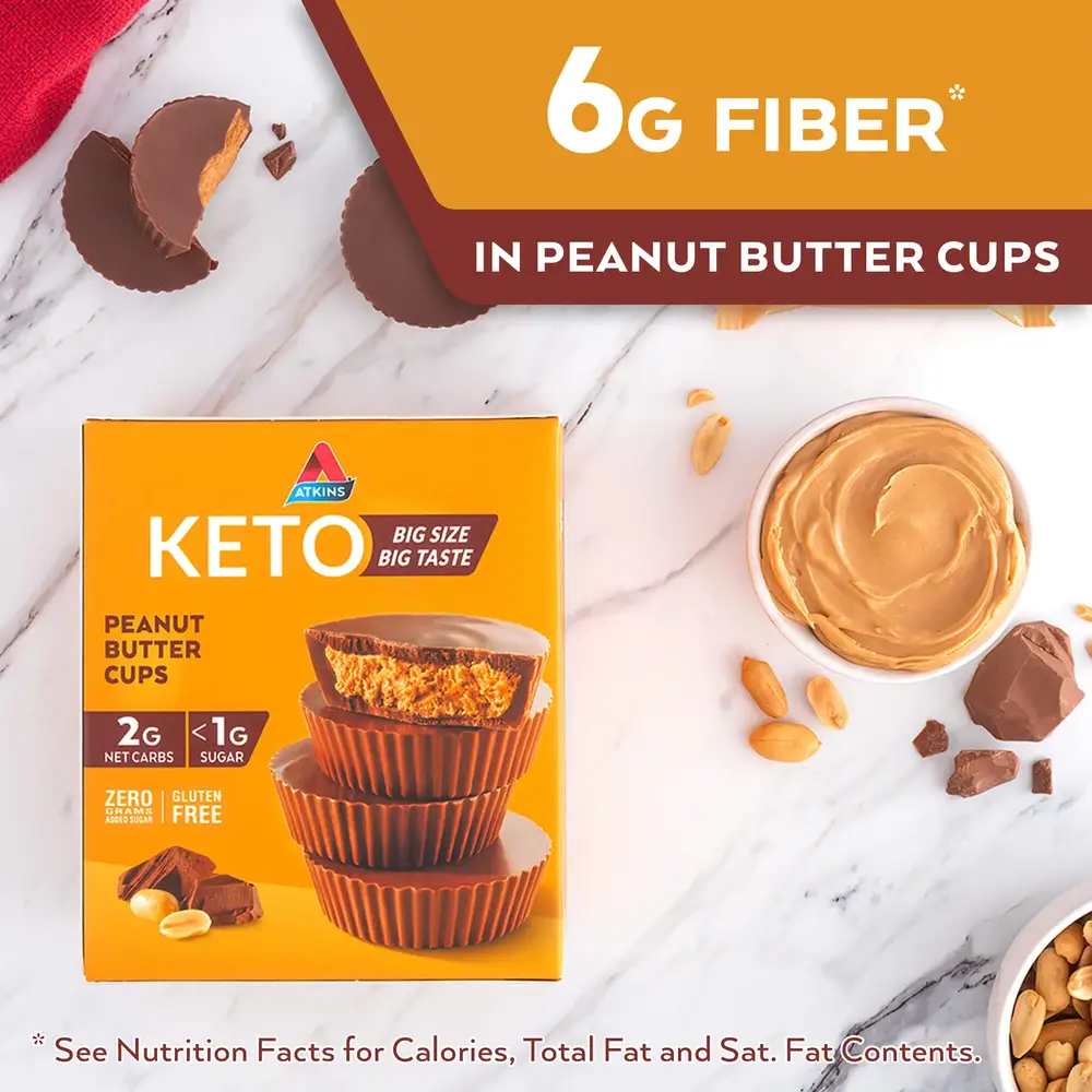 Atkins - Keto Mega Treats Peanut Butter Cups (8 Cups)