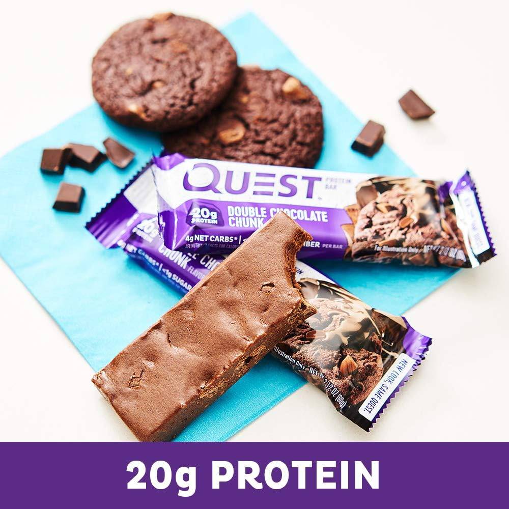 Quest Nutrition - Protein Bar With High Protein (Pack Of 12)  Double Chocolate Chunk