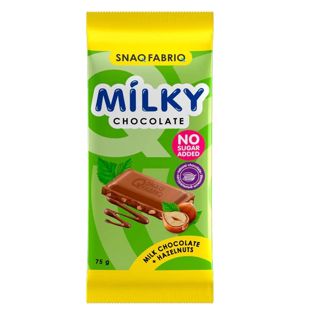 SNAQ FABRIQ - Milky Chocolate Bar (4 pcs)  Chocolate Hazelnut