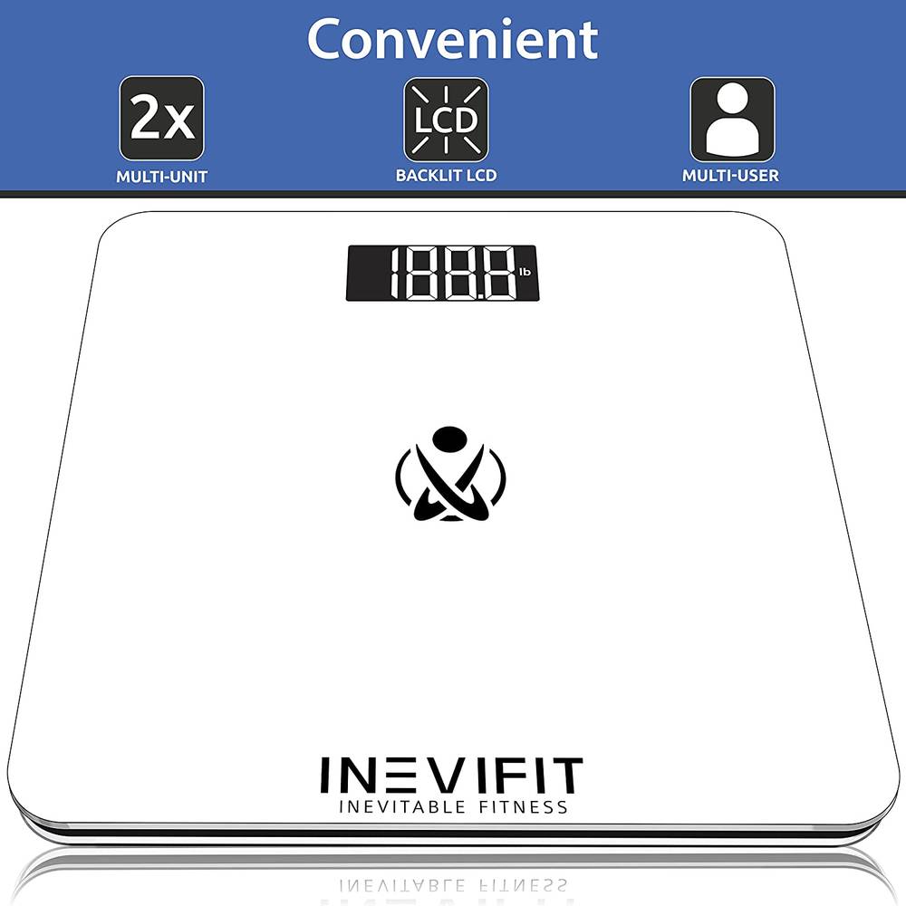 INEVIFIT Bathroom Scale (Open Box)  Black