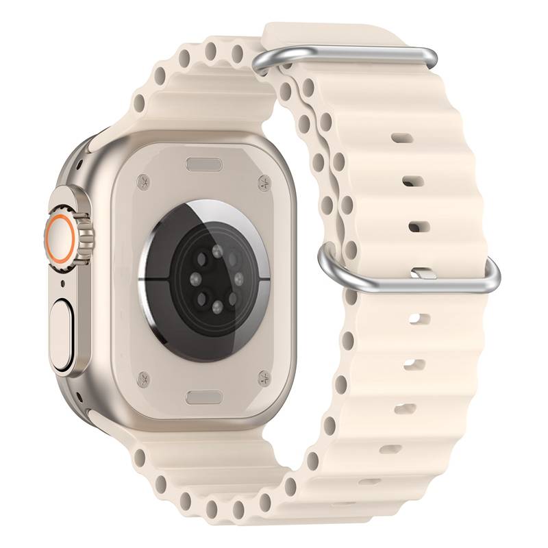 Corrugated Silicone Band For Apple Watches  42mm-44mm-45mm-46mm-49mm  Black