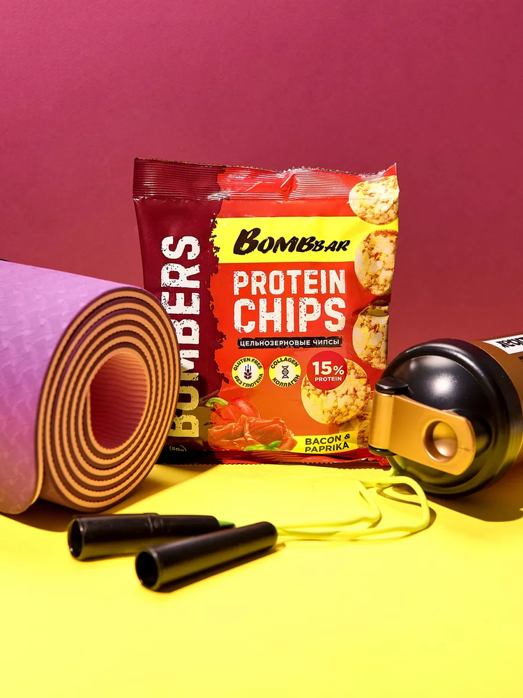 Bombbar - Whole Grain Protein Chips (14 Pieces)  Sweet Chili