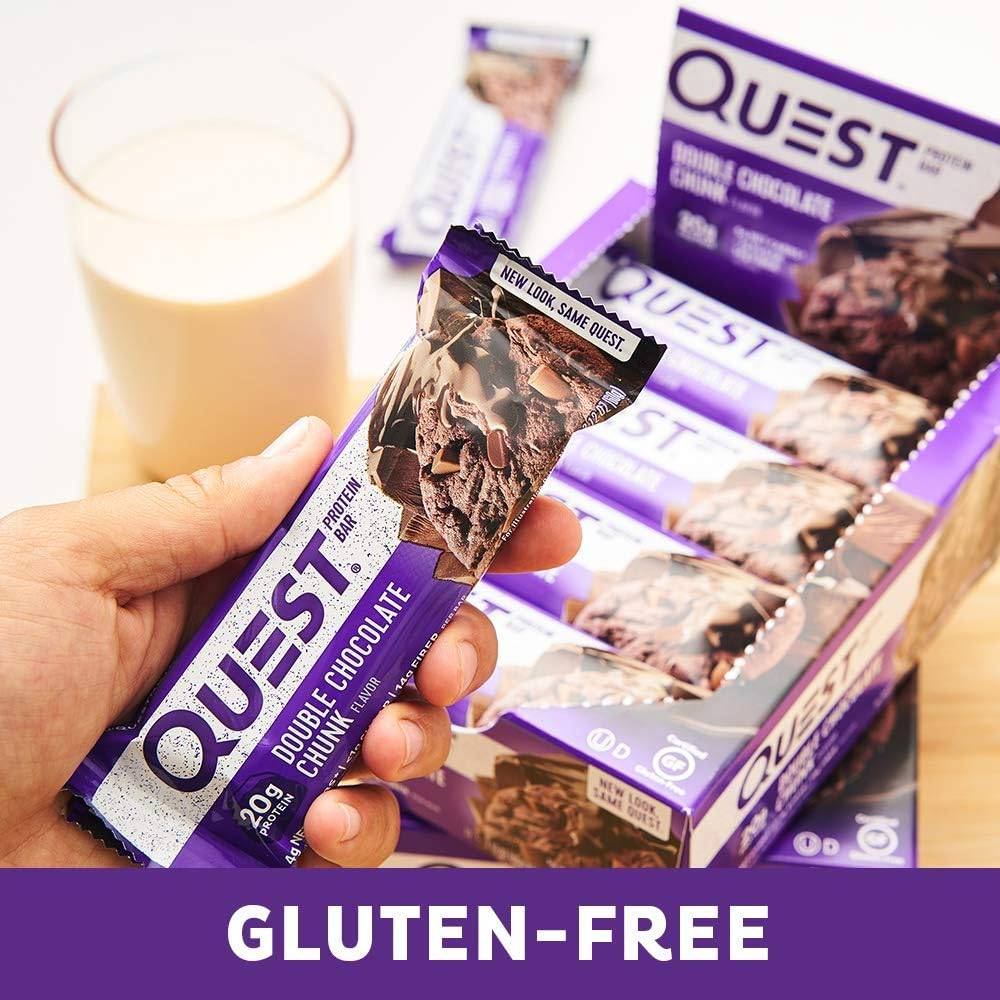 Quest Nutrition - Protein Bar With High Protein (Pack Of 12)  Double Chocolate Chunk