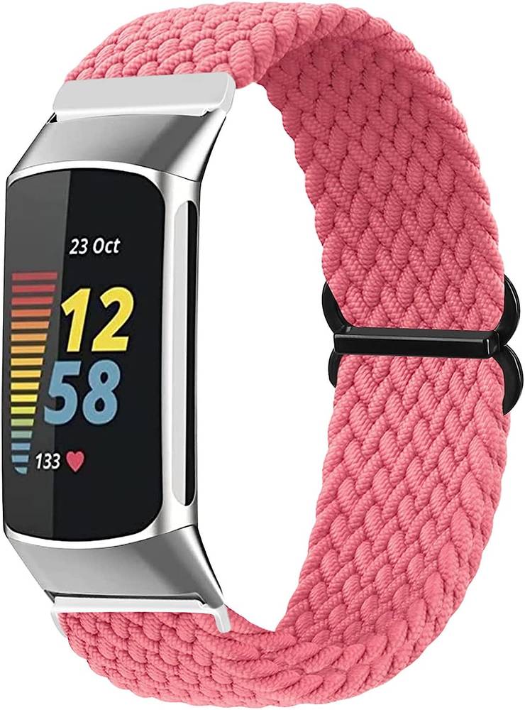 Nylon Fabric Replacement For Fitbit Charge 5  Black