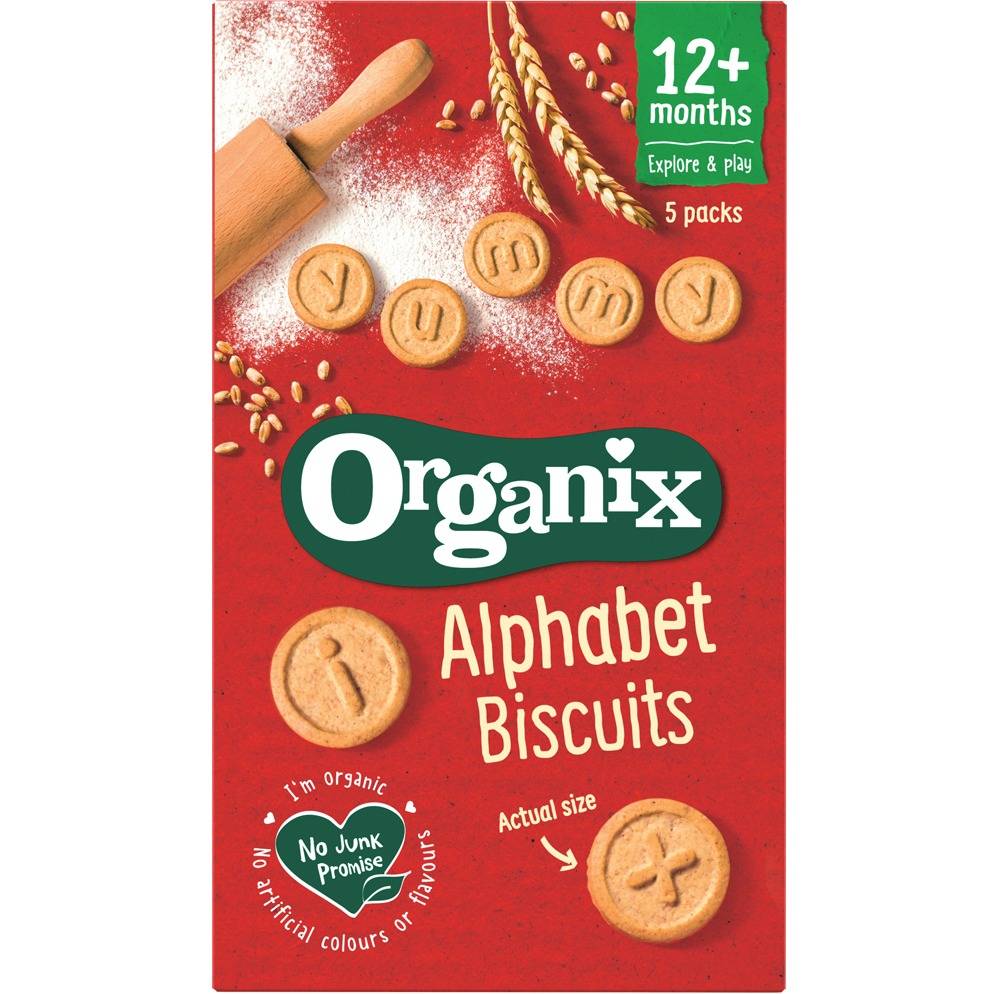 Organix Organic Alphabet Biscuits (6 Pack)