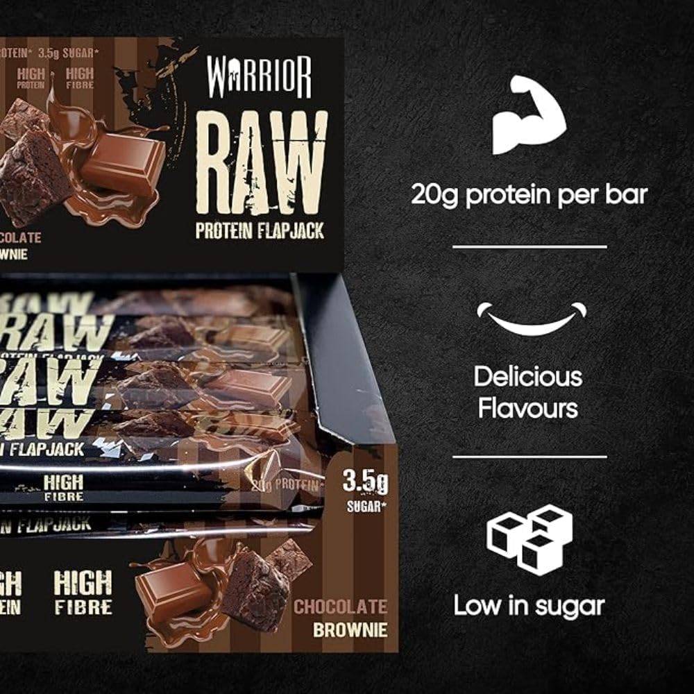 Warrior - Raw Protein Flapjacks (12 Bars)  Chocolate