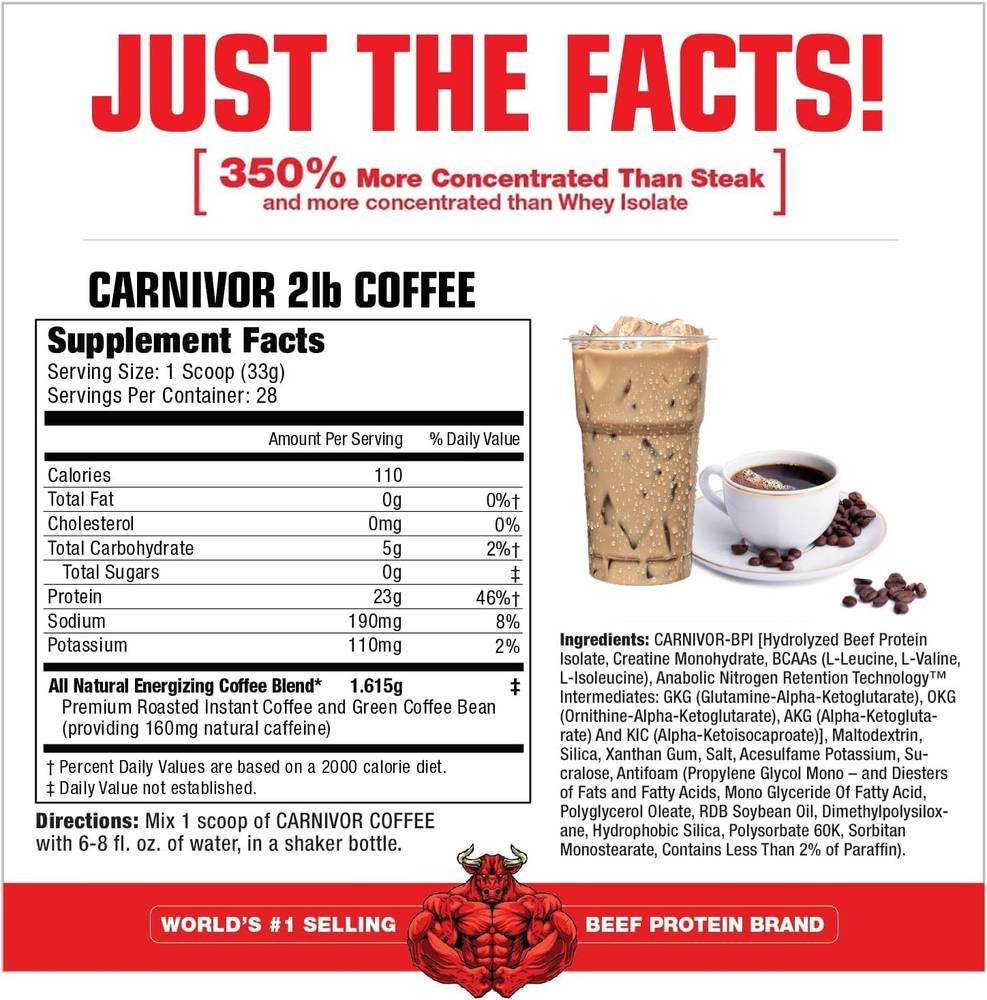 MuscleMeds Carnivor High Protein Instant Coffee (0.9 kg)