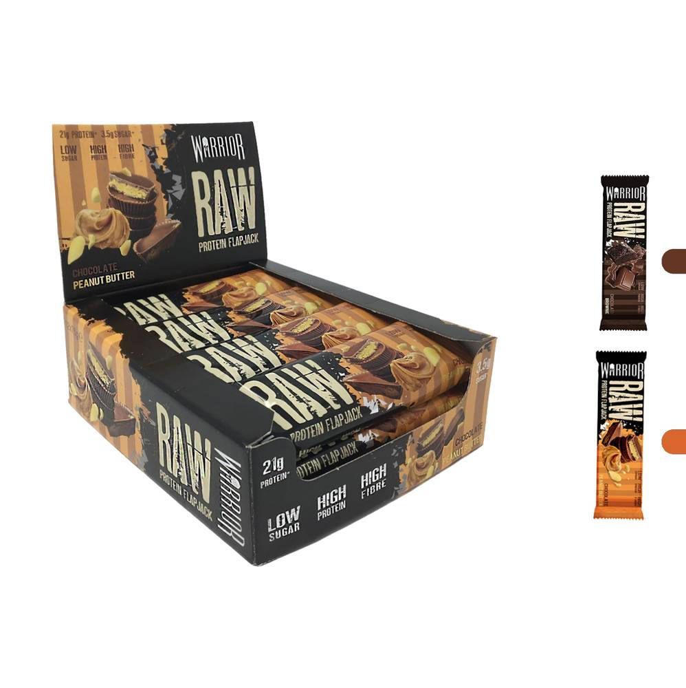 Warrior - Raw Protein Flapjacks (12 Bars)  Chocolate