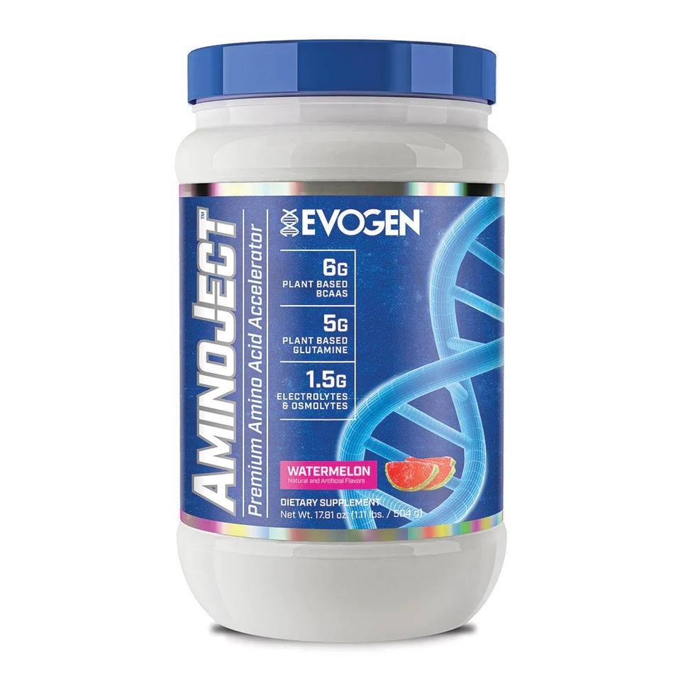 Evogen AminoJect Vegan Fermented Plant Based BCAA (30 Servings)  Blue Raspberry