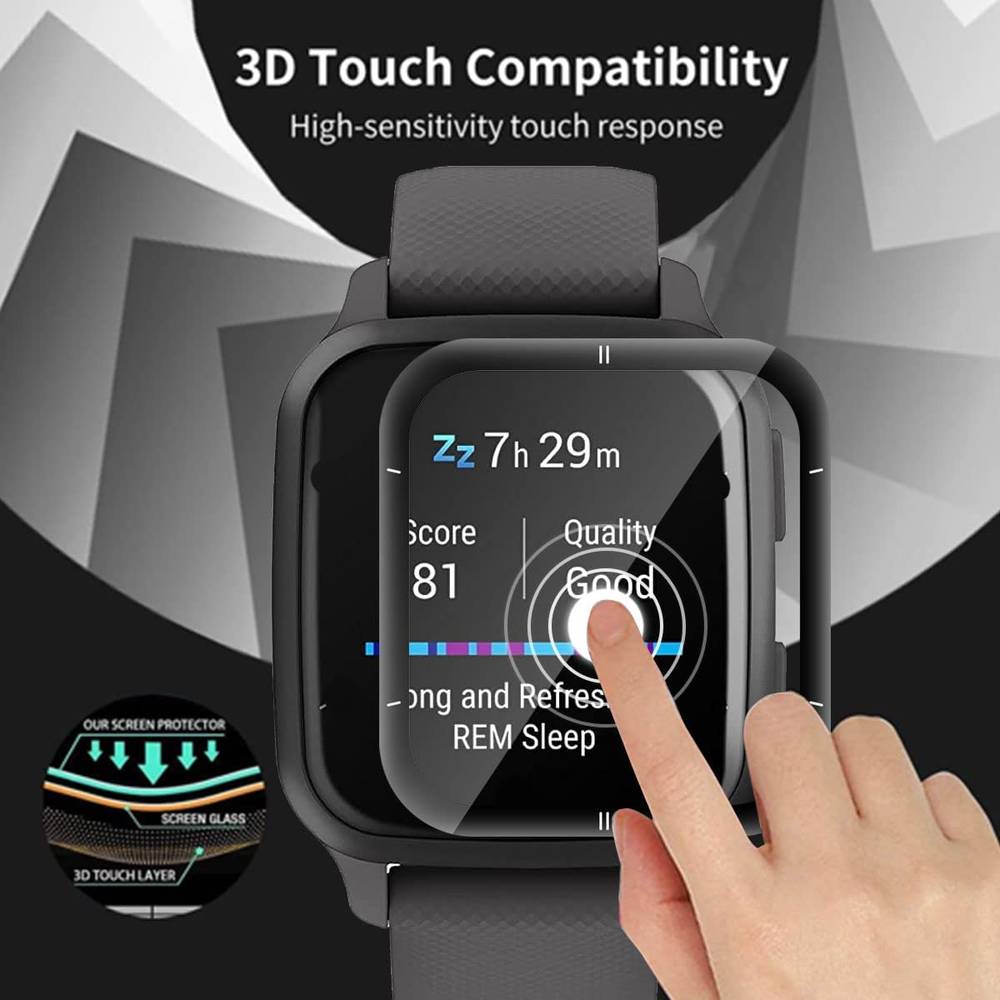 4 Pieces - 3D Screen Protector For Garmin Venu SQ 2