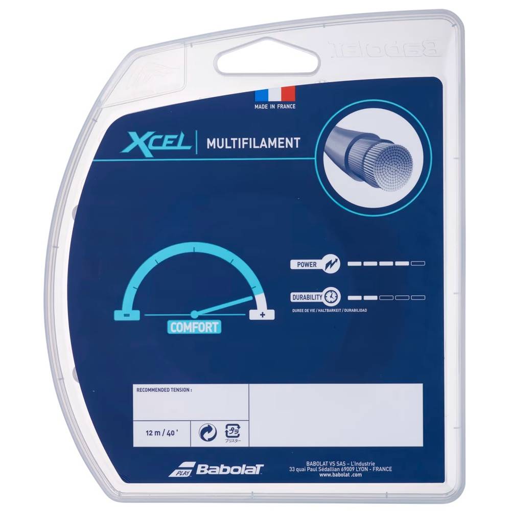  أوتار مضرب التنس إكسيل من بابولات (12متر) - Babolat Tennis Strings Xcel 