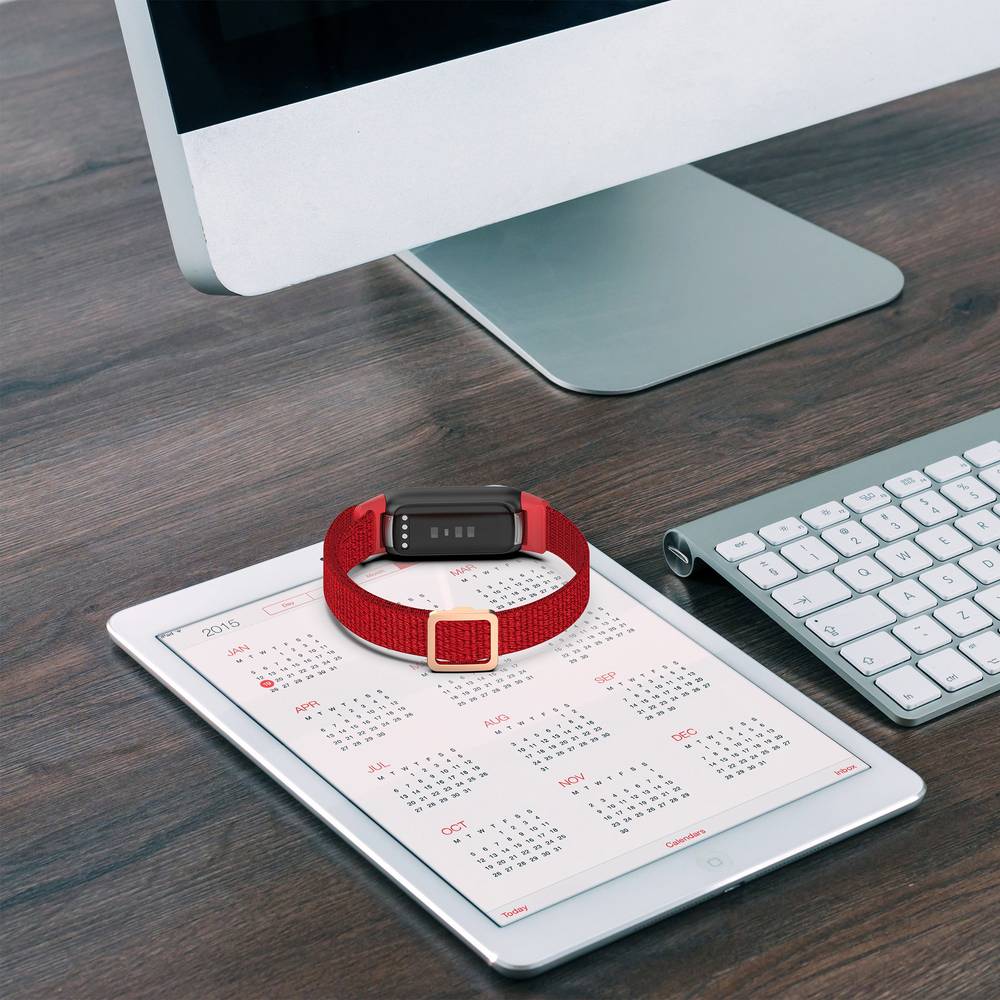 Nylon Replacement Band for Fitbit Luxe Watch  Red
