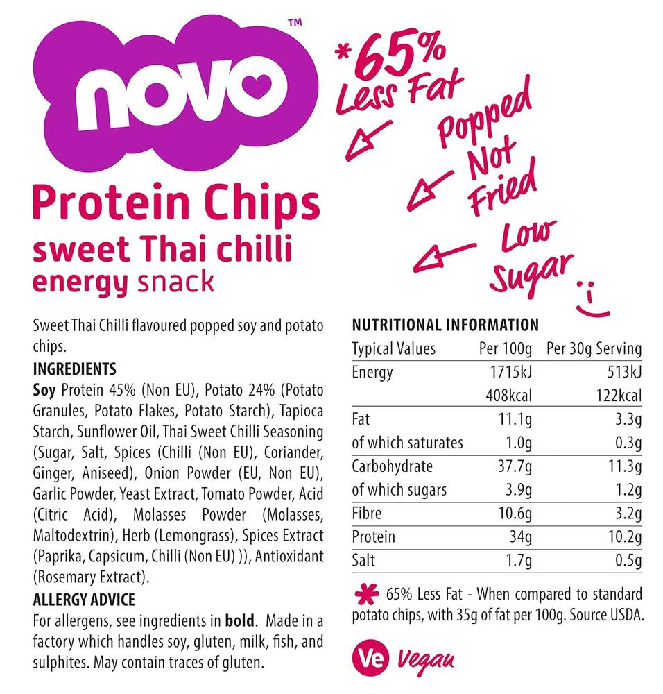 NOVO Protein Chips (Box of 6)  Cheese