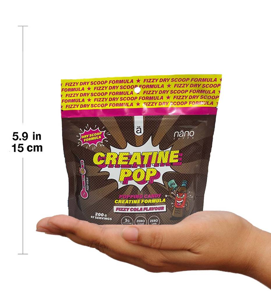 Nano Supps - Creatine POP with sugar explosion (200g)  Bubble gum