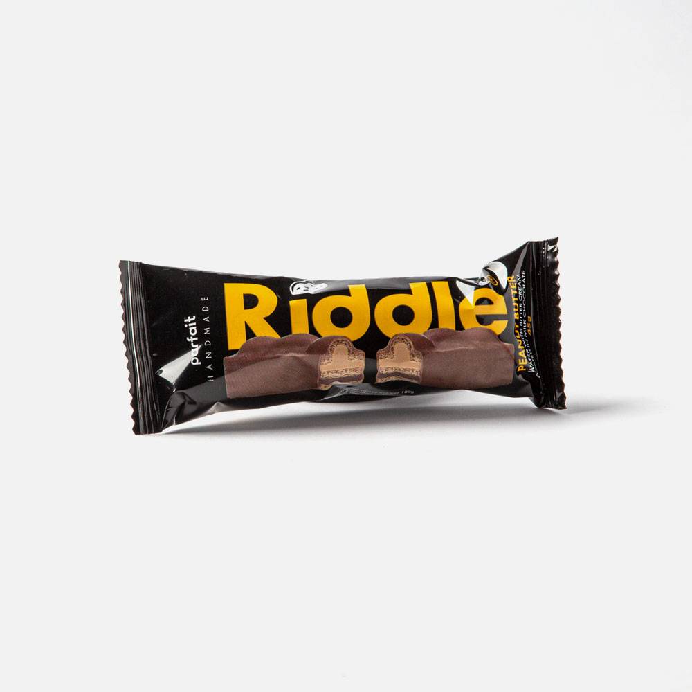 Riddle Peanut Butter Protein Bar Wafer (Pack of 15)  Milk Chocolate