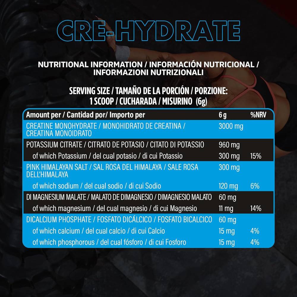  نكست نيوتريشن - كرياتين مونوهيدرات مع الإلكتروليتات (180 جم) - NXT Nutrition Creatine Hydrate with Electrolytes 
