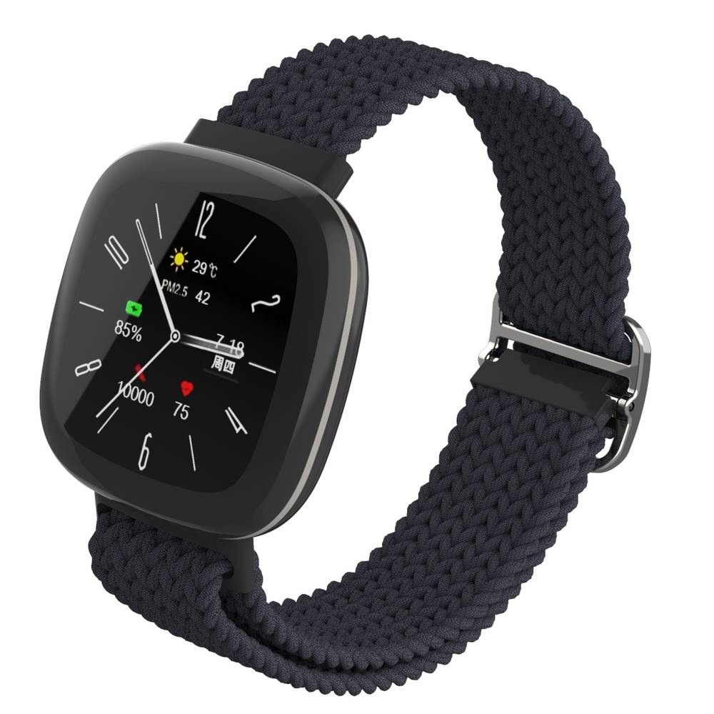Braided Nylon Fabric Replacement Band Fitbit Versa 3/Versa 4/Sense/Sense 2  Red