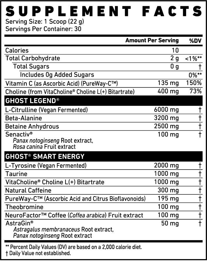  Ghost - Legend Pre-Workout Energy Powder (30 Servings) 