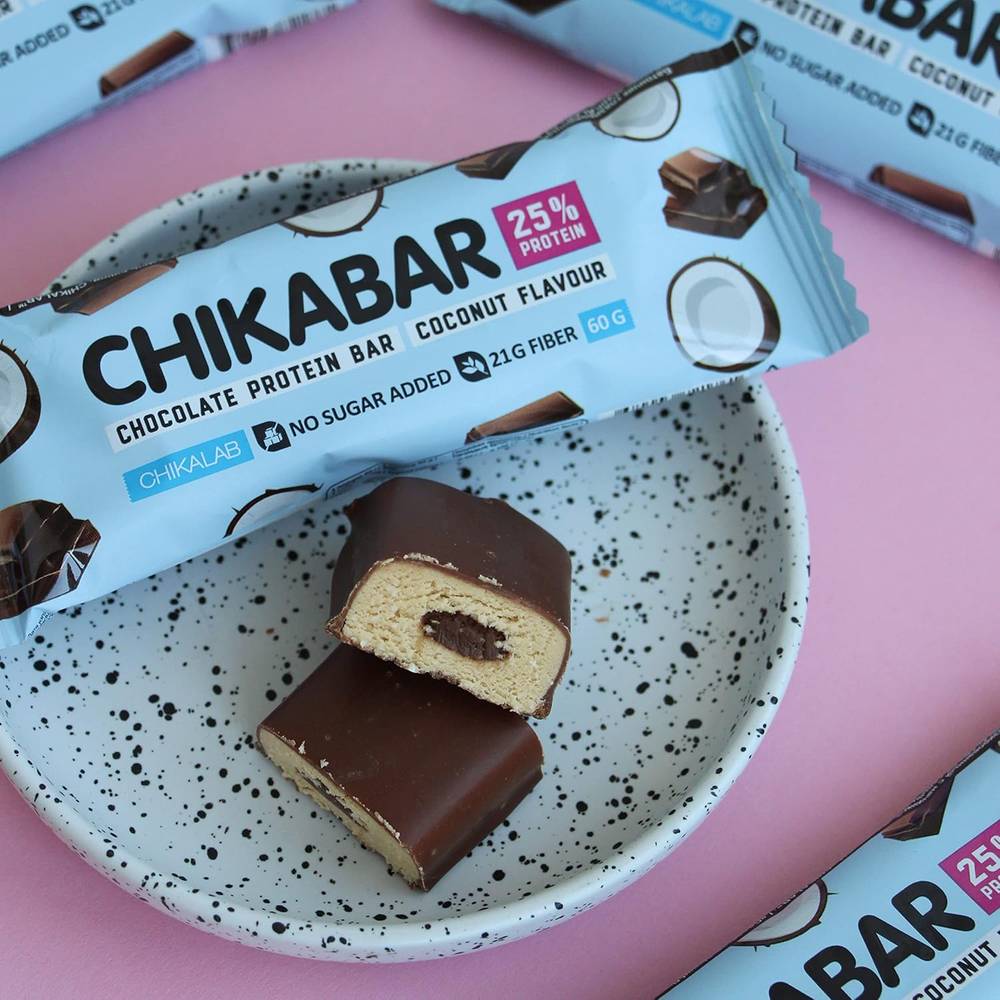 CHIKALAB - Chikabar High Protein Bar (12 Bar)  Coconut