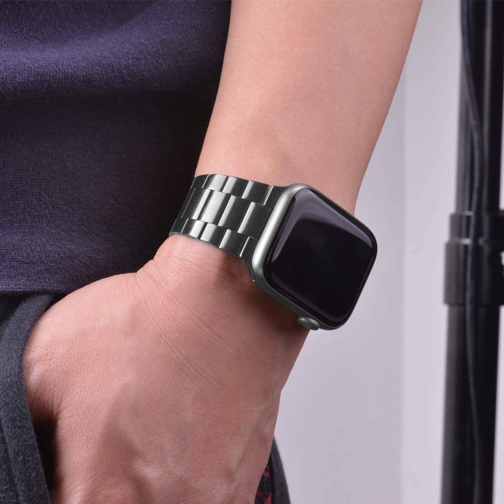 Metal Replacement Band for Apple Watches  Rose Gold  42mm-44mm-45mm-46mm-49mm