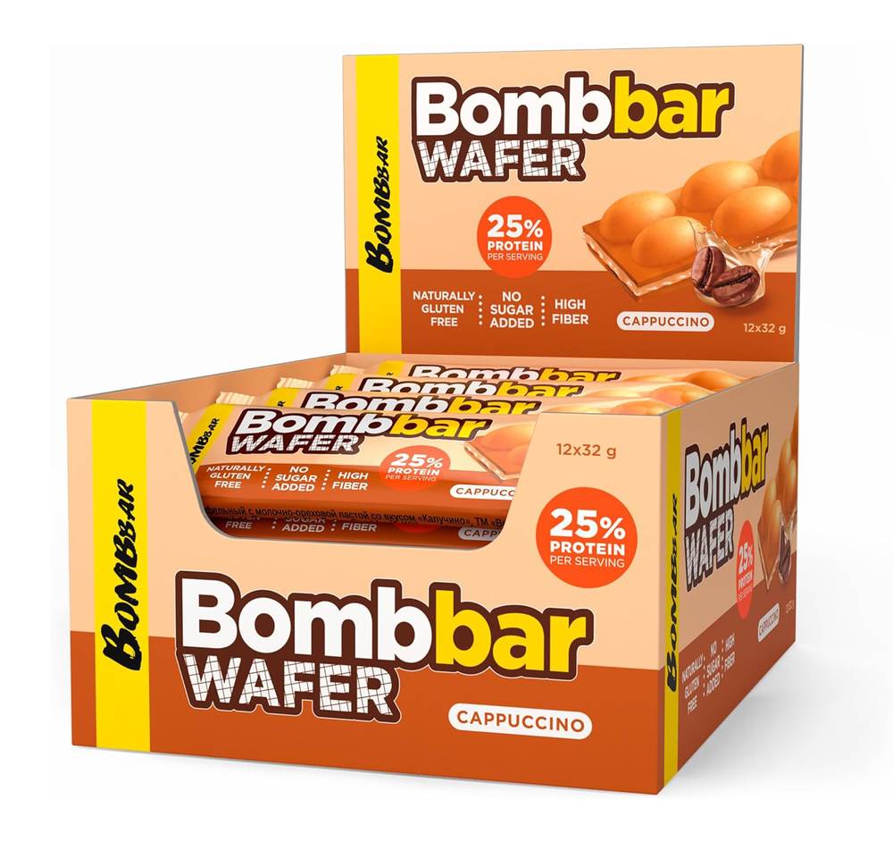  بومب بار - بروتين ويفر (12 حبة) - BombBar - Protein Wafer 