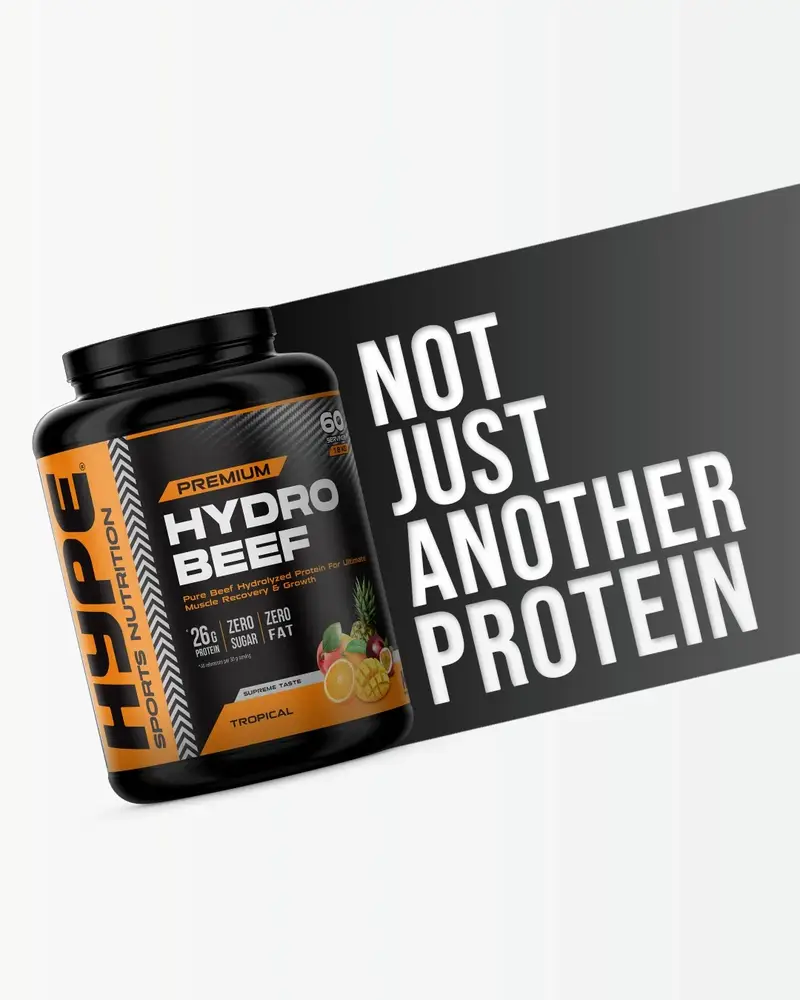 Hype - Hydro Pure Beef Protein  1.8kg  Blue Razz Rush