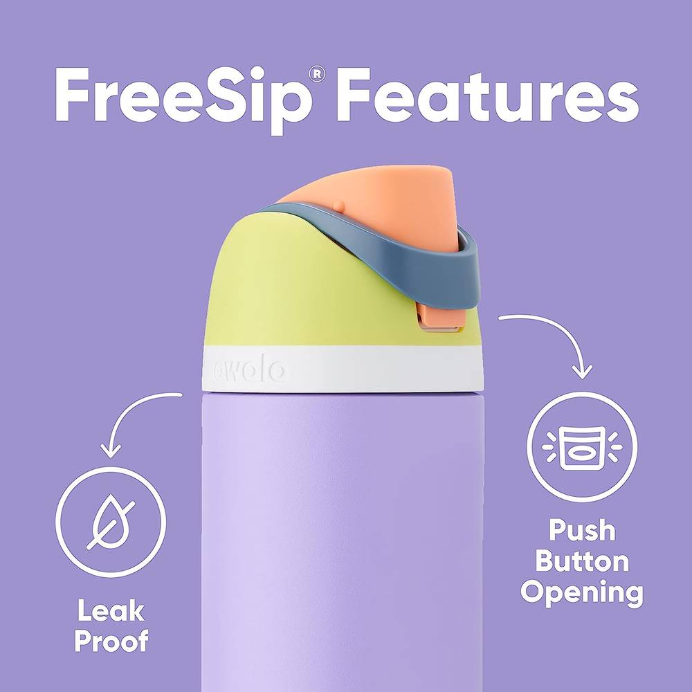 Owala FreeSip Insulated Stainless Steel Water Bottle (709 ml)  Purple