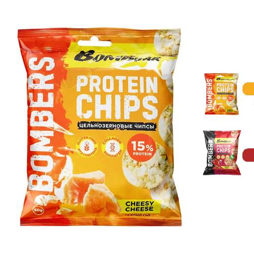بومبار - رقائق بروتين الحبوب الكاملة (14 حبة) - Bombbar - Whole Grain Protein Chips
