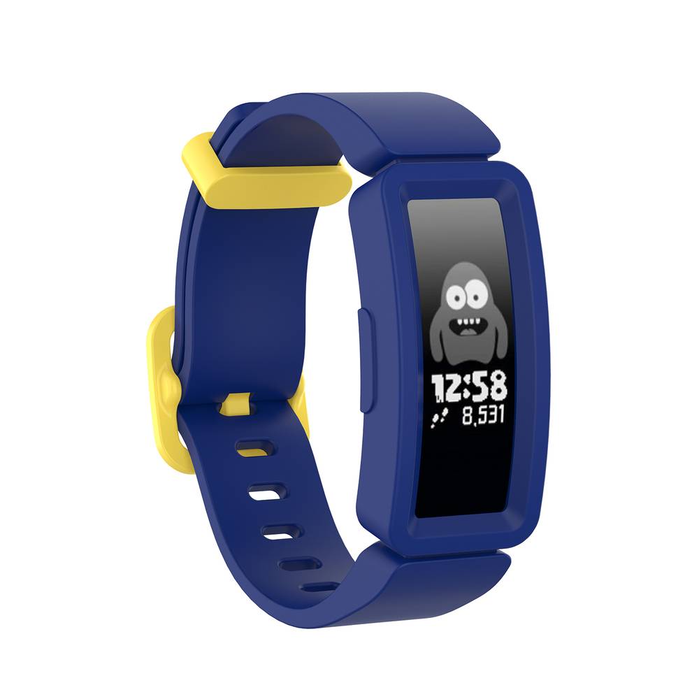 Silicon Classic Replacement Band for Fitbit Ace 2   Night Sky + Neon Yellow