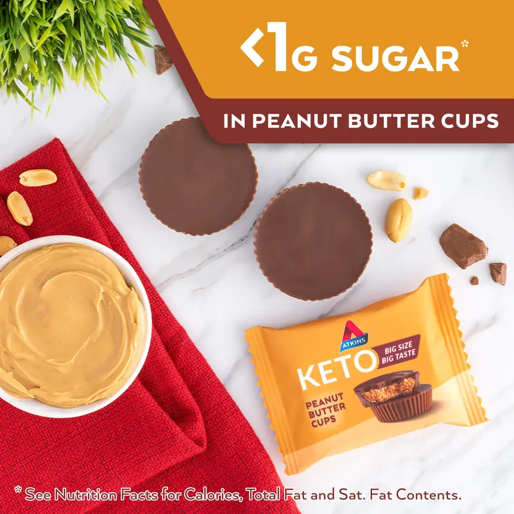 Atkins - Keto Mega Treats Peanut Butter Cups (8 Cups)