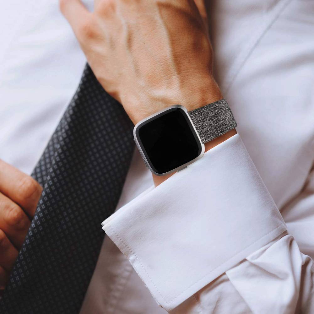 Woven Fabric Replacement Band for Fitbit Versa / Versa Lite / Versa 2 Watch  Purple
