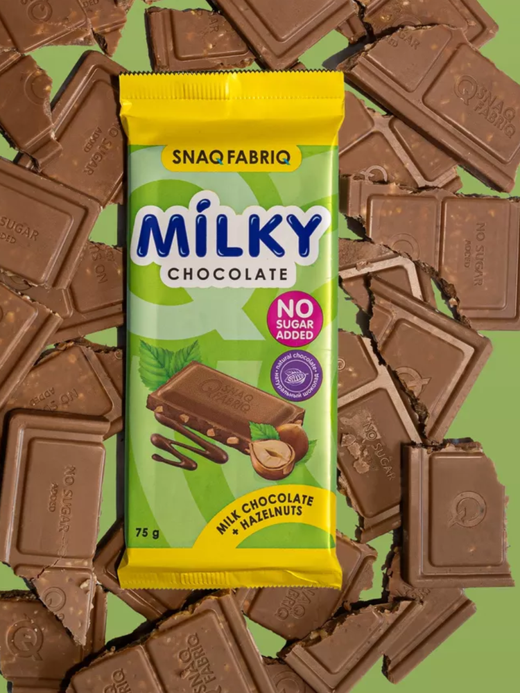 SNAQ FABRIQ - Milky Chocolate Bar (4 pcs)  Chocolate Hazelnut