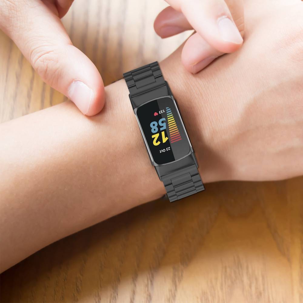 Metal Replacement Band For Fitbit Charge 5 / Charge 6 Watch  Gold
